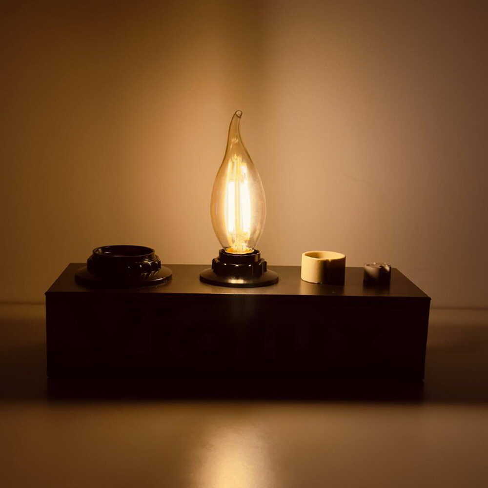 Лампа LED FILAMENT С37 6W E14 2200K на ветру VIOLUX ( 833092 )